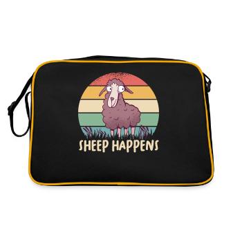 Farmer Farmer Lamb Farmer Farm Country Egg Sheep - Retro Bag - black/gold - Back