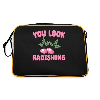 Farmer Farmer Farmer Farm Country Egg Fieldwork - Retro Bag - black/gold - Back