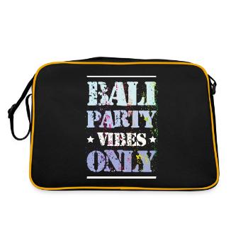 Bali Party Vibes - Retro Tasche - Schwarz/Gold - Hinten