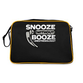Anästhesiologie - Retro Tasche - Schwarz/Gold - Hinten