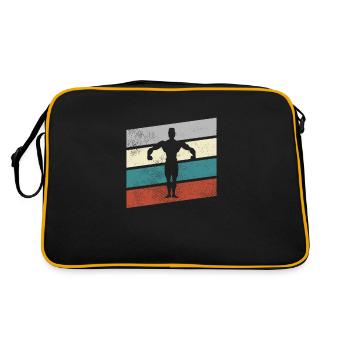 body building retro - Retro Tasche - Schwarz/Gold - Hinten