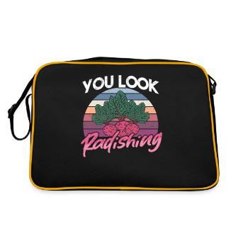 Farmer Farmer Farmer Farm Country Egg Fieldwork - Retro Bag - black/gold - Back