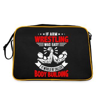 Armdrücker - Retro Tasche - Schwarz/Gold - Hinten