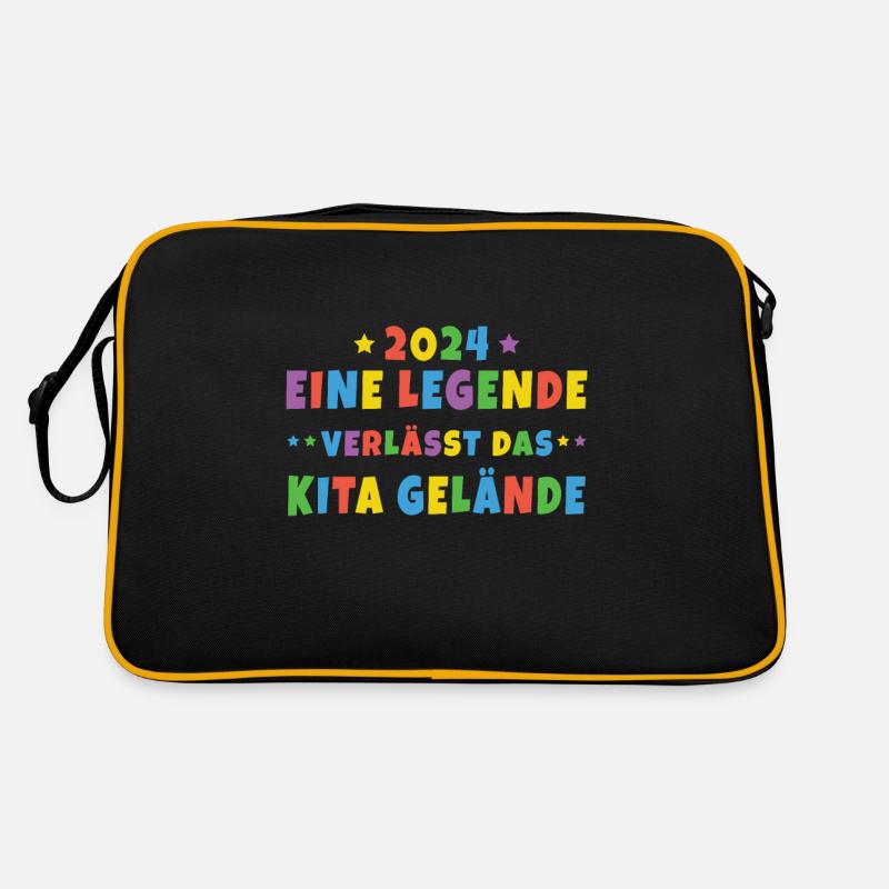 2024 Eine Legende Kita Absolvent - Retro Tasche - Schwarz/Gold