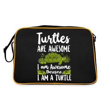 Tortue de mer tortues tortues sont - Sac Retro - noir/or - Dos