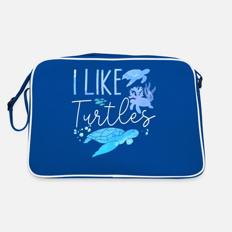 Sea Turtle Tortoise I Like Turtles Retro Tasche