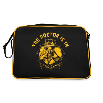 Médecin, médecin, étudiant en médecine, diplômé - Sac Retro - noir/or - Dos