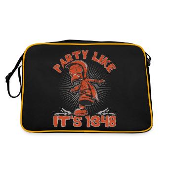 Médecin, médecin, étudiant en médecine, diplômé - Sac Retro - noir/or - Dos