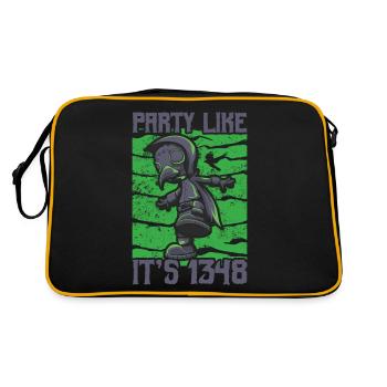 Médecin, médecin, étudiant en médecine, diplômé - Sac Retro - noir/or - Dos