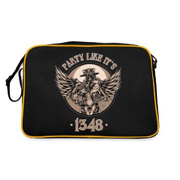 Médecin, médecin, étudiant en médecine, diplômé - Sac Retro - noir/or - Dos