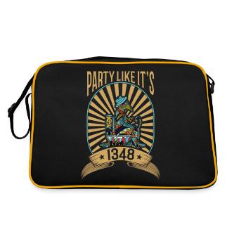 Médecin, médecin, étudiant en médecine, diplômé - Sac Retro - noir/or - Dos