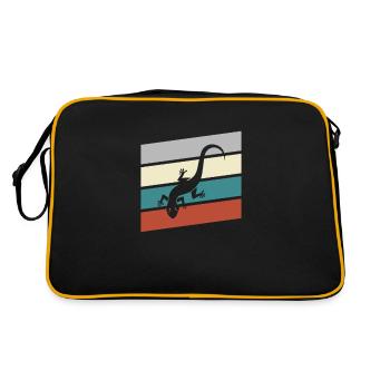 Lézard Rétro - Sac Retro - noir/or - Dos
