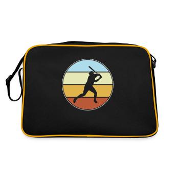 baseball retro - Retro Tasche - Schwarz/Gold - Hinten