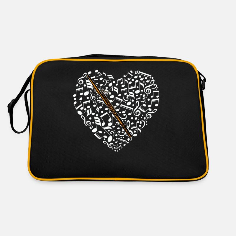 Fagott Fagottist - Retro Tasche - Schwarz/Gold