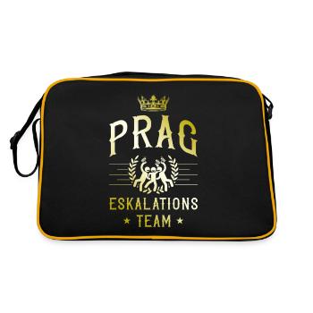 Prague escalation - Retro Bag - black/gold - Back