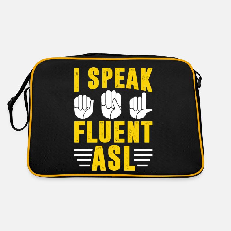 Deaf Pride Awareness Gebärdensprache Retro Tasche