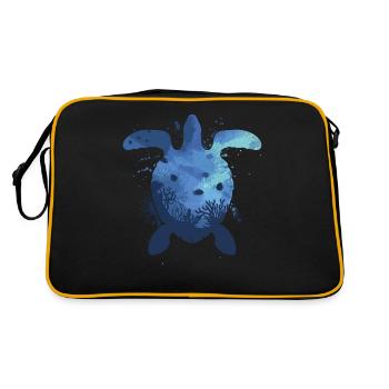 Sea Turtle Tortoise - Retro Bag - black/gold - Back