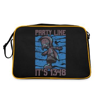 Médecin, médecin, étudiant en médecine, diplômé - Sac Retro - noir/or - Dos