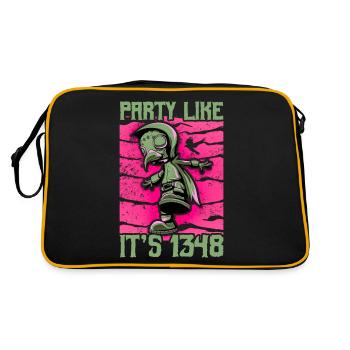 Médecin, médecin, étudiant en médecine, diplômé - Sac Retro - noir/or - Dos