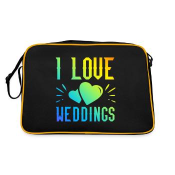 J’adore le mariage - Sac Retro - noir/or - Dos