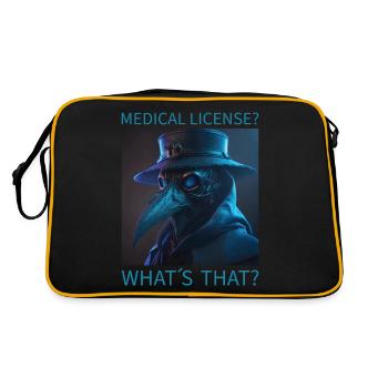 Médecin, médecin, étudiant en médecine, diplômé - Sac Retro - noir/or - Dos