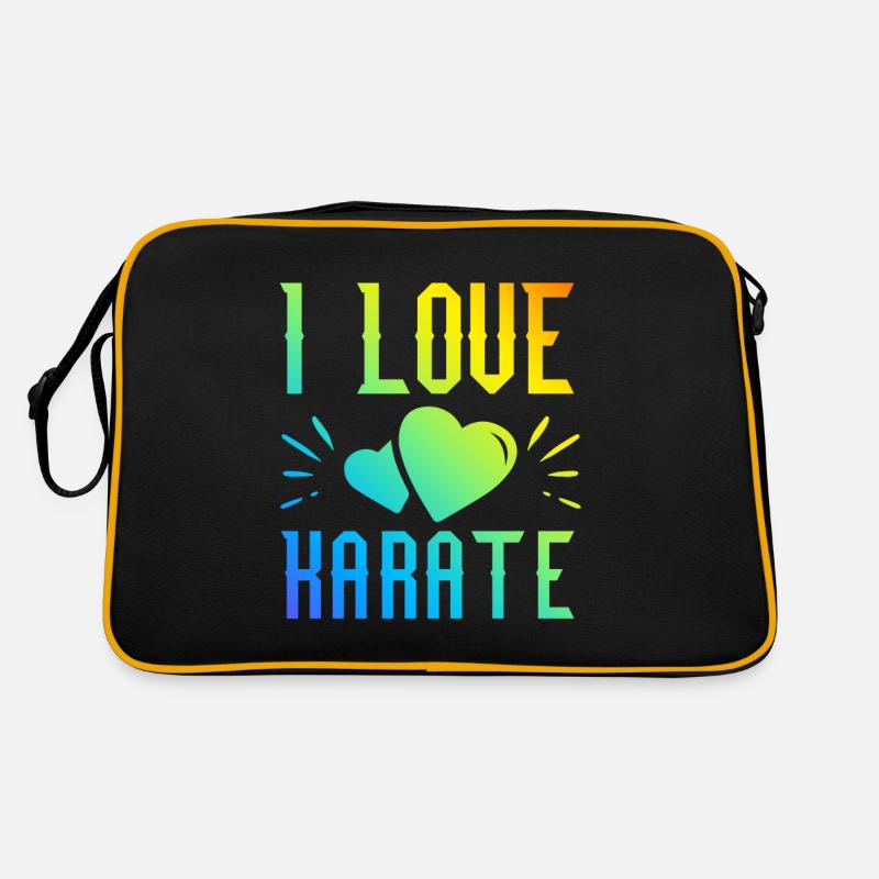 Ich liebe Karate Retro Tasche