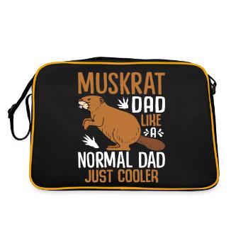 Retro Bisamratte - Retro Tasche - Schwarz/Gold - Hinten