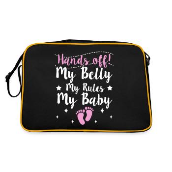 Nous allons avoir une annonce de bébé - Sac Retro - noir/or - Dos