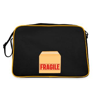Paquet fragile - Annonce de bébé - Sac Retro - noir/or - Dos