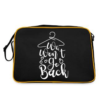 Feminist Cloth Hanger We Won't Go - Retro Bag - black/gold - Back