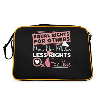 Feminist Equal Rights For Others - Retro Bag - black/gold - Back