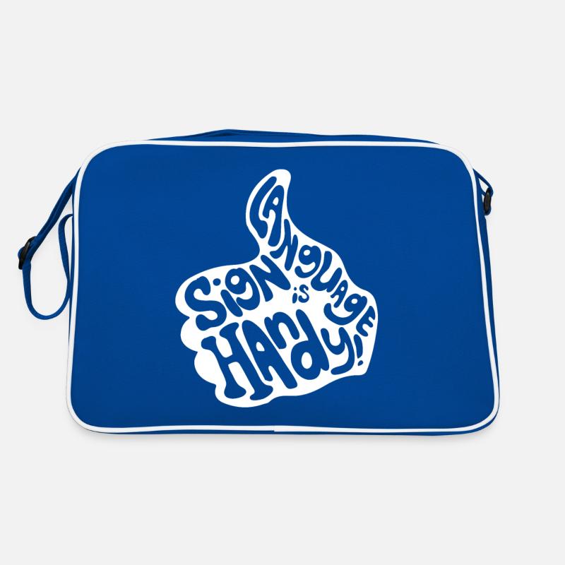 Deaf Pride Gebärdensprache Retro Tasche