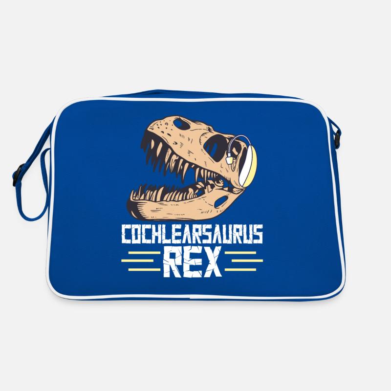 Deaf Pride Cochlear Implant Dinosaur Trex Retro Bag