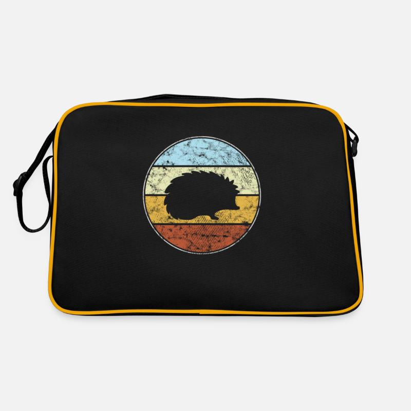 Igel Retro - Retro Tasche - Schwarz/Gold