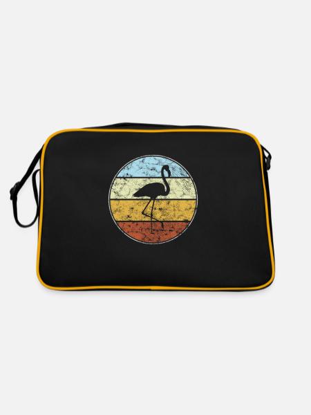 Flamant rose Rétro - Sac Retro - noir/or - Dos