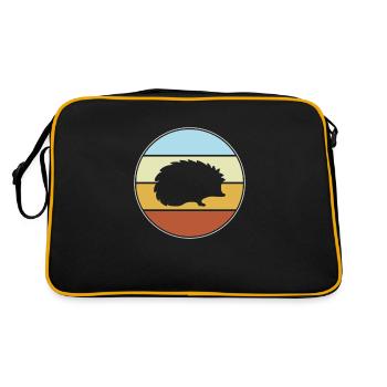 Igel Retro - Retro Tasche - Schwarz/Gold - Hinten