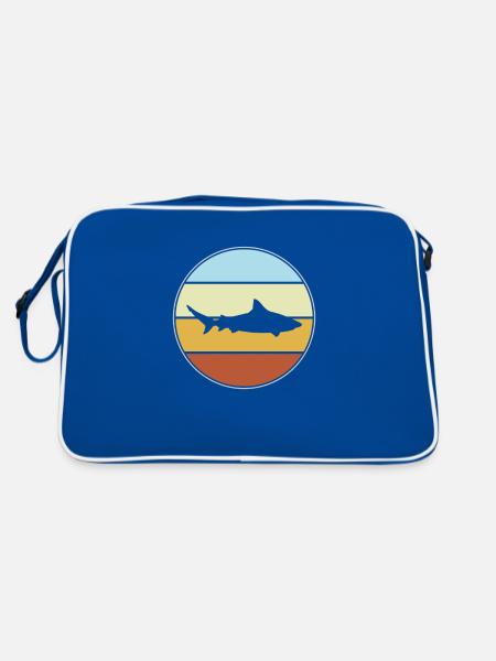 Requin Rétro - Sac Retro - bleu/blanc - Dos