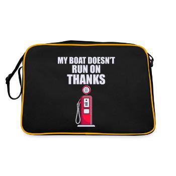 Mein Boot läuft nicht weiter, danke Bootsgeschenke - Retro Tasche - Schwarz/Gold - Hinten