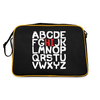 Funny Pre K Kindergarten Hi Alphabet Back To Schoo - Retro Bag - black/gold - Back