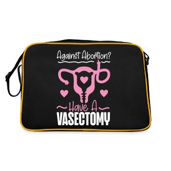 Feminist Against Abortion? Have A - Retro Bag - black/gold - Back