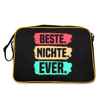Nichte - Retro Tasche - Schwarz/Gold - Hinten