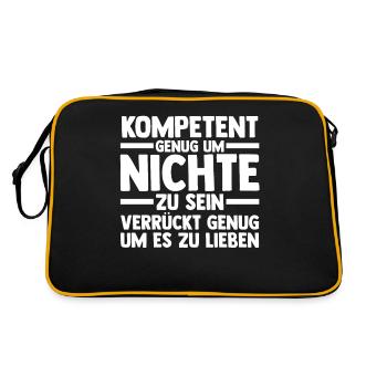Nichte - Retro Tasche - Schwarz/Gold - Hinten