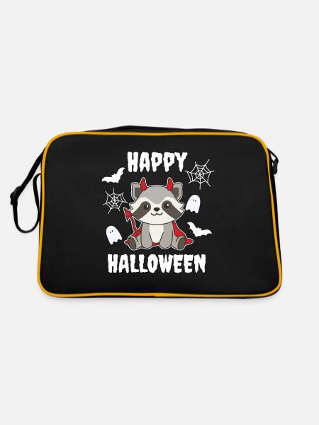 Raccoon Happy Halloween Devil Costume - Retro Bag - black/gold - Back