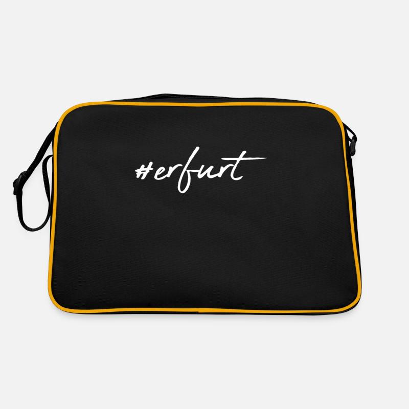 Erfurt - Retro Tasche - Schwarz/Gold