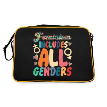 Feminist Feminism Includes All - Retro Bag - black/gold - Back