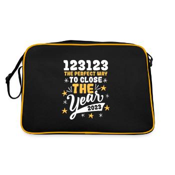 the last day of 2023 is 123123 - Retro Bag - black/gold - Back
