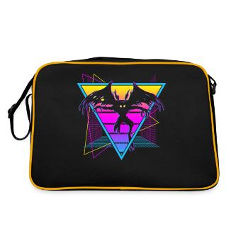 Mothman Crypto Cryptozoologie Rétro - Sac Retro - noir/or - Dos