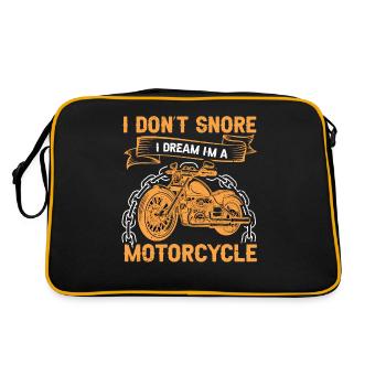 Je ne ronfle pas Je rêve que je suis un motard moto - Sac Retro - noir/or - Dos