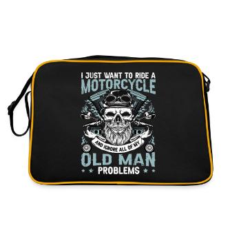 Je veux juste conduire une moto et ignorer tout - Sac Retro - noir/or - Dos