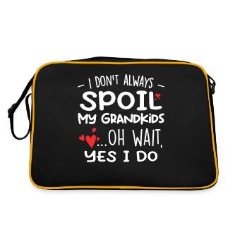 I Don't Always Spoil Grandkids Funny Grandma Tees - Sac Retro - noir/or - Dos